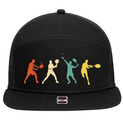 Funny Tennisplayer Tennis 7 Panel Mesh Trucker Snapback Hat