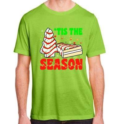 Funny 'Tis The Season Xmas Snack Tree Holiday Christmas Cake Gift Adult ChromaSoft Performance T-Shirt