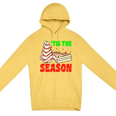 Funny 'Tis The Season Xmas Snack Tree Holiday Christmas Cake Gift Premium Pullover Hoodie