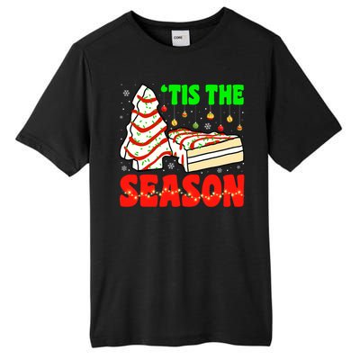 Funny 'Tis The Season Xmas Snack Tree Holiday Christmas Cake Gift Tall Fusion ChromaSoft Performance T-Shirt