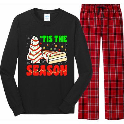 Funny 'Tis The Season Xmas Snack Tree Holiday Christmas Cake Gift Long Sleeve Pajama Set