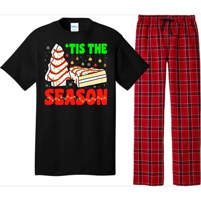 Funny 'Tis The Season Xmas Snack Tree Holiday Christmas Cake Gift Pajama Set