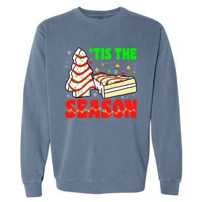 Funny 'Tis The Season Xmas Snack Tree Holiday Christmas Cake Gift Garment-Dyed Sweatshirt