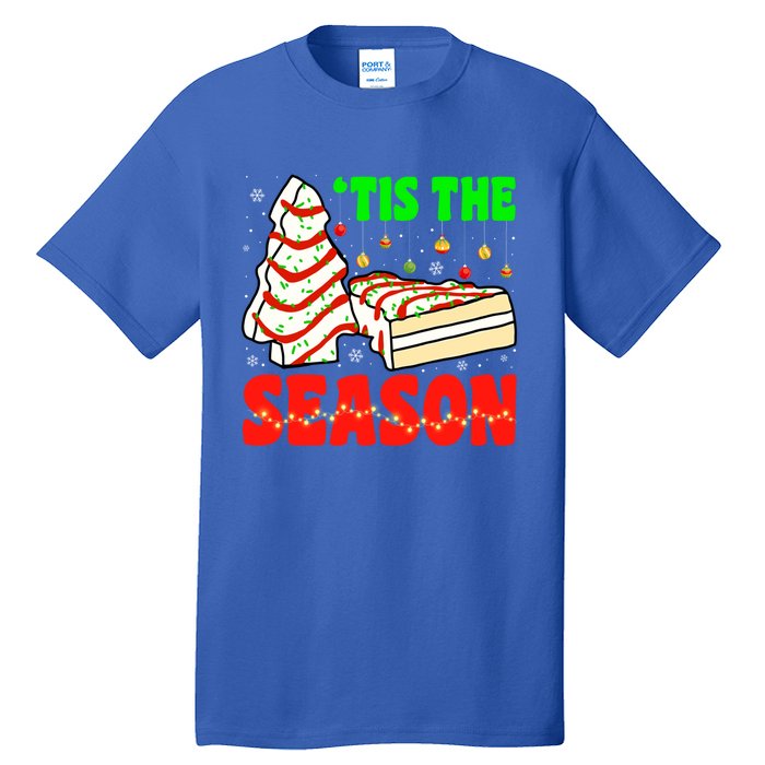 Funny 'Tis The Season Xmas Snack Tree Holiday Christmas Cake Gift Tall T-Shirt