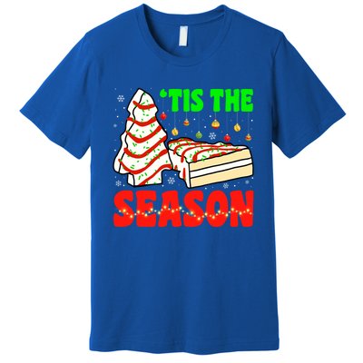 Funny 'Tis The Season Xmas Snack Tree Holiday Christmas Cake Gift Premium T-Shirt