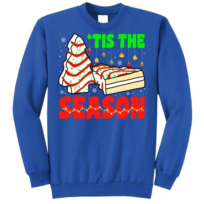 Funny 'Tis The Season Xmas Snack Tree Holiday Christmas Cake Gift Tall Sweatshirt