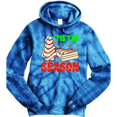 Funny 'Tis The Season Xmas Snack Tree Holiday Christmas Cake Gift Tie Dye Hoodie