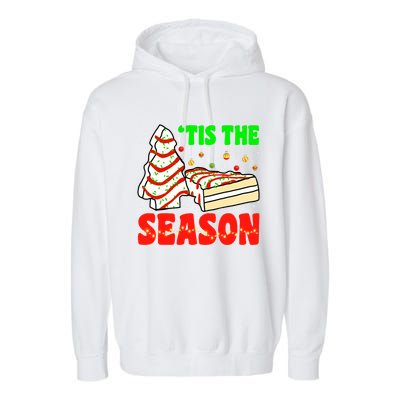 Funny 'Tis The Season Xmas Snack Tree Holiday Christmas Cake Gift Garment-Dyed Fleece Hoodie