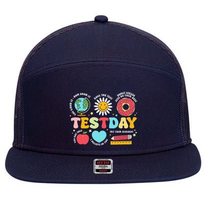 Funny Teacher Test Day Motivational Teacher Starr Test Day 7 Panel Mesh Trucker Snapback Hat