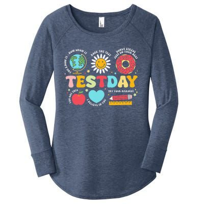 Funny Teacher Test Day Motivational Teacher Starr Test Day Women's Perfect Tri Tunic Long Sleeve Shirt