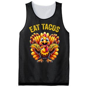 Funny Thanksgiving Turkey Eat Tacos Mexican Thanksgiving Fun Mesh Reversible Basketball Jersey Tank