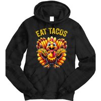 Funny Thanksgiving Turkey Eat Tacos Mexican Thanksgiving Fun Tie Dye Hoodie