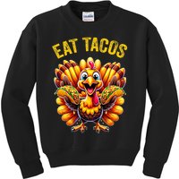 Funny Thanksgiving Turkey Eat Tacos Mexican Thanksgiving Fun Kids Sweatshirt