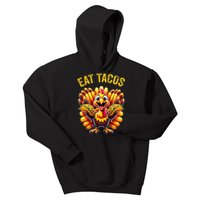 Funny Thanksgiving Turkey Eat Tacos Mexican Thanksgiving Fun Kids Hoodie