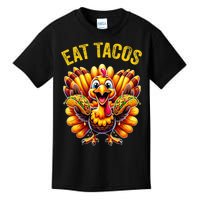 Funny Thanksgiving Turkey Eat Tacos Mexican Thanksgiving Fun Kids T-Shirt