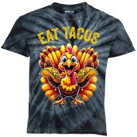 Funny Thanksgiving Turkey Eat Tacos Mexican Thanksgiving Fun Kids Tie-Dye T-Shirt