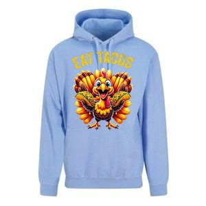 Funny Thanksgiving Turkey Eat Tacos Mexican Thanksgiving Fun Unisex Surf Hoodie