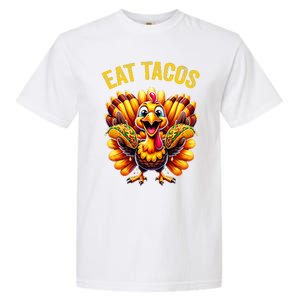 Funny Thanksgiving Turkey Eat Tacos Mexican Thanksgiving Fun Garment-Dyed Heavyweight T-Shirt