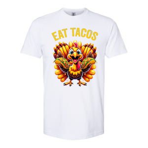 Funny Thanksgiving Turkey Eat Tacos Mexican Thanksgiving Fun Softstyle CVC T-Shirt