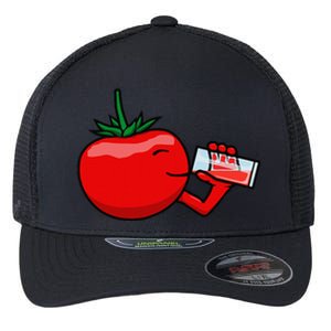 Funny Tomato Tomato Juice Vegetables Flexfit Unipanel Trucker Cap