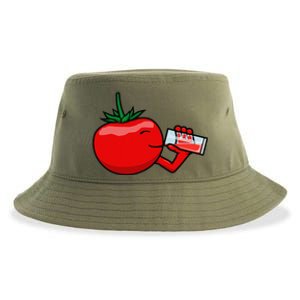 Funny Tomato Tomato Juice Vegetables Sustainable Bucket Hat