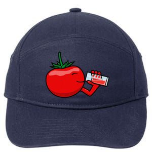 Funny Tomato Tomato Juice Vegetables 7-Panel Snapback Hat