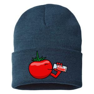 Funny Tomato Tomato Juice Vegetables Sustainable Knit Beanie