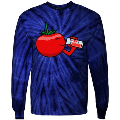 Funny Tomato Tomato Juice Vegetables Tie-Dye Long Sleeve Shirt