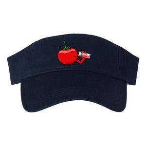 Funny Tomato Tomato Juice Vegetables Valucap Bio-Washed Visor