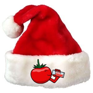 Funny Tomato Tomato Juice Vegetables Premium Christmas Santa Hat