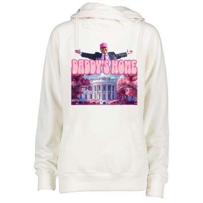 Funny Trump Take America Back DaddyS Home Trump Pink 2024 Womens Funnel Neck Pullover Hood