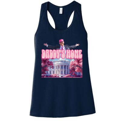 Funny Trump Take America Back DaddyS Home Trump Pink 2024 Women's Racerback Tank