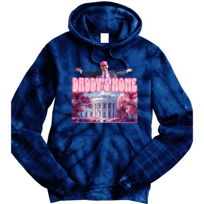 Funny Trump Take America Back DaddyS Home Trump Pink 2024 Tie Dye Hoodie