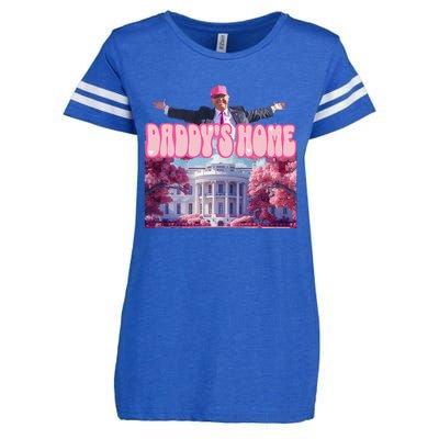 Funny Trump Take America Back DaddyS Home Trump Pink 2024 Enza Ladies Jersey Football T-Shirt