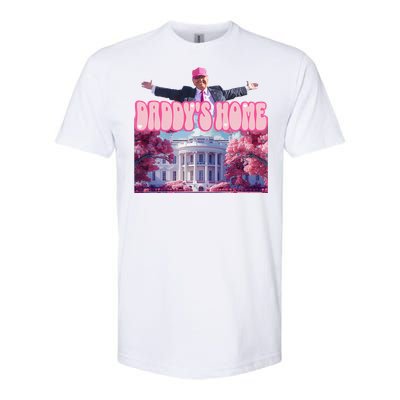 Funny Trump Take America Back DaddyS Home Trump Pink 2024 Softstyle CVC T-Shirt