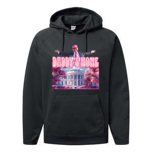 Funny Trump Take America Back Daddys Home Performance Fleece Hoodie