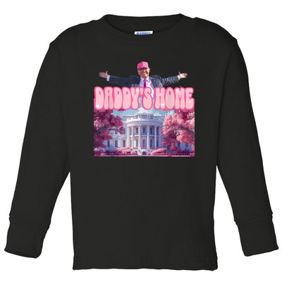 Funny Trump Take America Back Daddys Home Toddler Long Sleeve Shirt