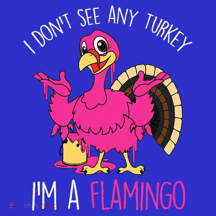Funny Thanksgiving Turkey Pink Flamingo Pun Sustainable Beanie
