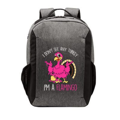 Funny Thanksgiving Turkey Pink Flamingo Pun Vector Backpack