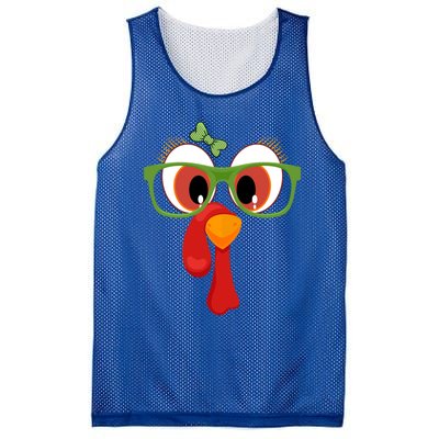 Funny Thanksgiving Turkey Face Sunglasses Brown Eyes Gift Mesh Reversible Basketball Jersey Tank