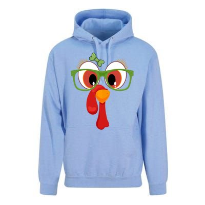 Funny Thanksgiving Turkey Face Sunglasses Brown Eyes Gift Unisex Surf Hoodie