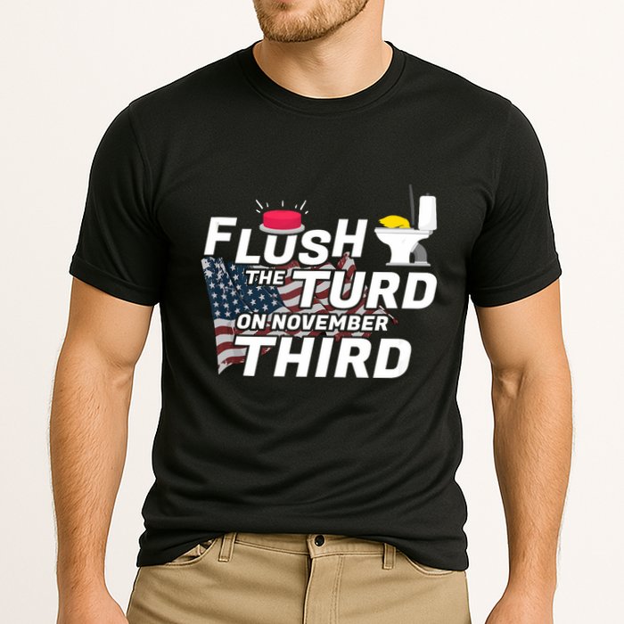 Flush The Turd On November Third Anti Trump Election Vote Cooling Performance Crew T-Shirt