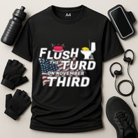 Flush The Turd On November Third Anti Trump Election Vote Cooling Performance Crew T-Shirt