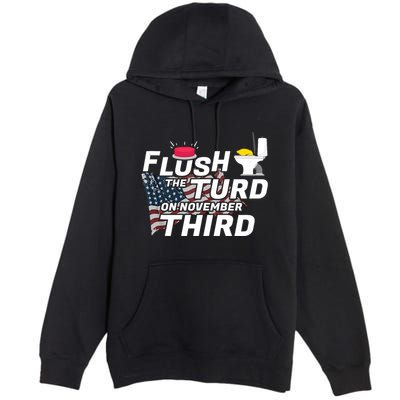 Flush The Turd On November Third Anti Trump Election Vote Premium Pullover Hoodie