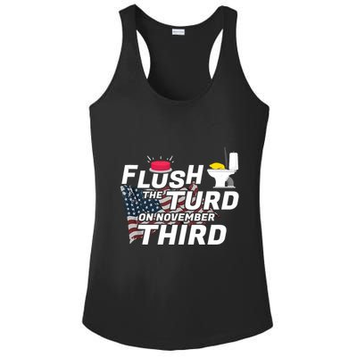 Flush The Turd On November Third Anti Trump Election Vote Ladies PosiCharge Competitor Racerback Tank