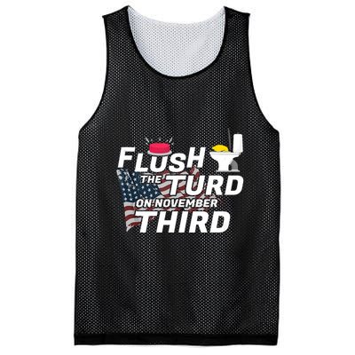 Flush The Turd On November Third Anti Trump Election Vote Mesh Reversible Basketball Jersey Tank