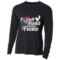 Flush The Turd On November Third Anti Trump Election Vote Cooling Performance Long Sleeve Crew
