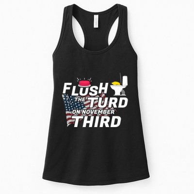 Flush The Turd On November Third Anti Trump Election Vote Womens Tank Top