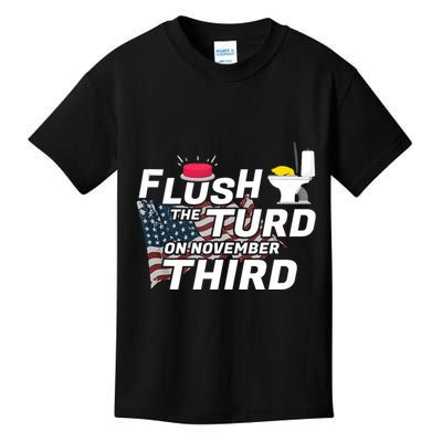 Flush The Turd On November Third Anti Trump Election Vote Kids T-Shirt