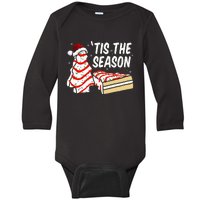 Funny Tis The Season Design Christmas Tree Cakes Debbie  Baby Long Sleeve Bodysuit